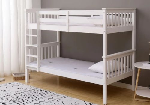 Sleep Design Flynn 3ft Single White Wooden Bunk Bed