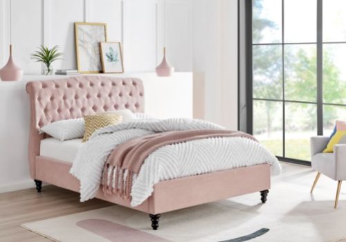 Limelight Rosa 5ft Kingsize Pink Fabric Bed Frame