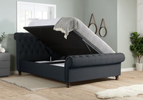 Birlea Castello 6ft Super Kingsize Charcoal Fabric Ottoman Bed Frame