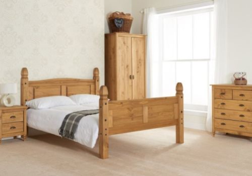 Birlea Corona 5ft King Size Pine Bed Frame with High Footend