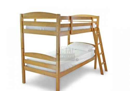 Metal Beds Moderna 3ft (90cm) Single Pine Wooden Bunk Bed