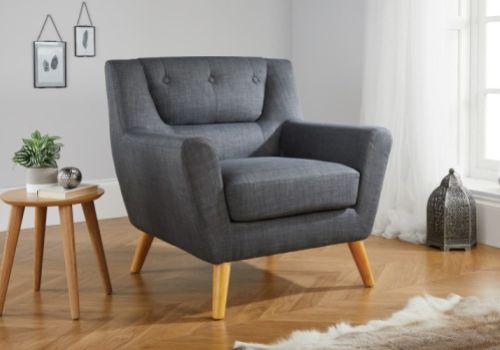 Birlea Lambeth Armchair In Grey Fabric