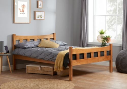 Birlea Miami 4ft6 Double Pine Wooden Bed Frame