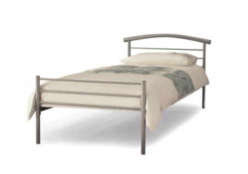STORE CLEARANCE Serene Brennington 2ft6 Small Single Silver Metal Bed Frame