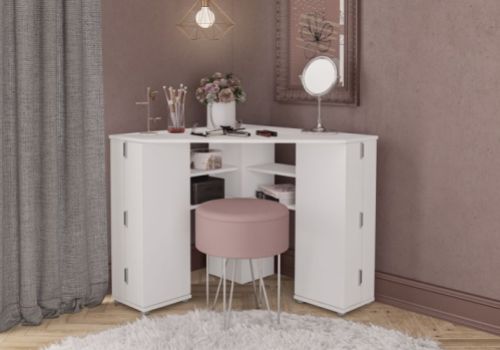 Birlea Olivia White Corner Dressing Table