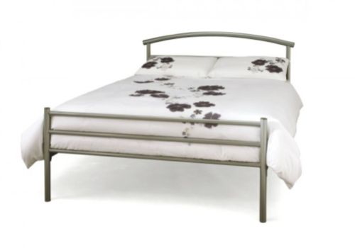 Serene Brennington 4ft6 Double Silver Metal Bed Frame