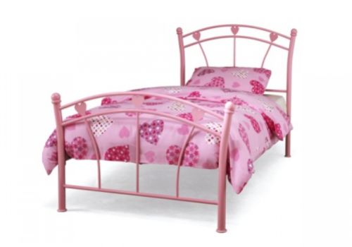 Serene Jemima 2ft6 Small Single Pink Metal Bed Frame