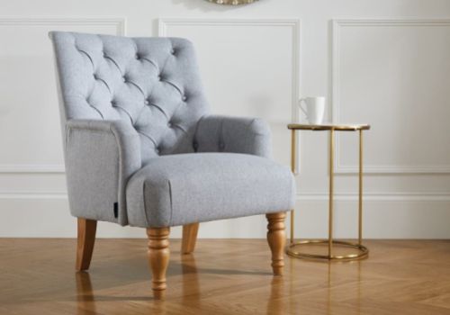 Birlea Padstow Chair In Grey Fabric