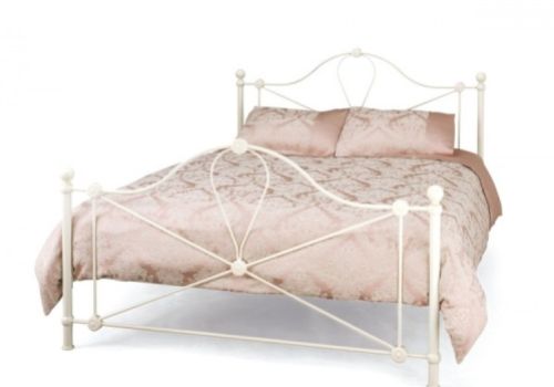 Serene Lyon 4ft Small Double Ivory Metal Bed Frame