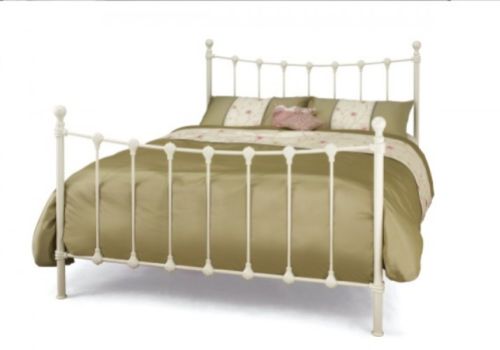 Serene Marseilles 5ft Kingsize Ivory Metal Bed Frame