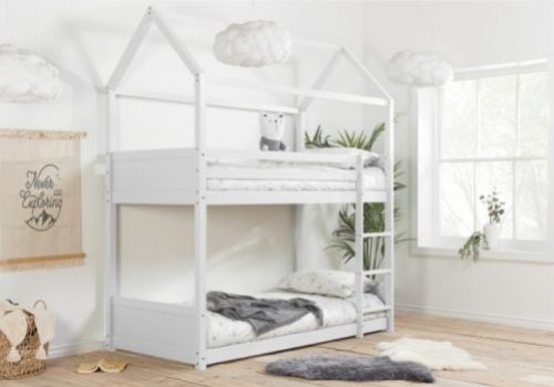 Birlea Home 3ft Single White Wooden Bunk Bed