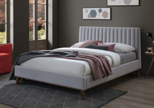 Time Living Albany 4ft6 Double Light Grey Fabric Bed Frame