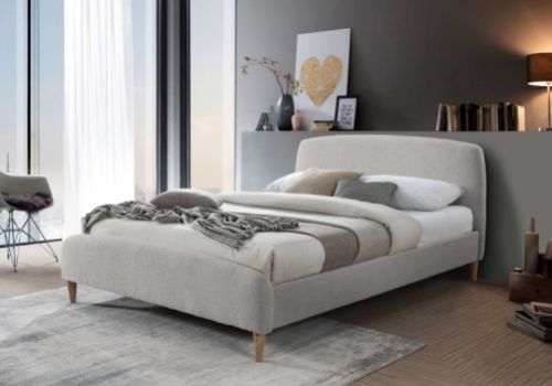 Birlea Otley 4ft6 Double Dove Grey Teddy Fabric Bed Frame