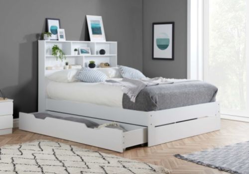 Birlea Alfie 5ft Kingsize White Storage Bed With Drawer