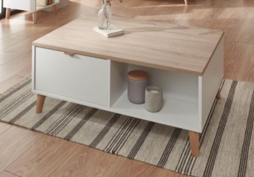 GFW Alma Coffee Table in White And Oak