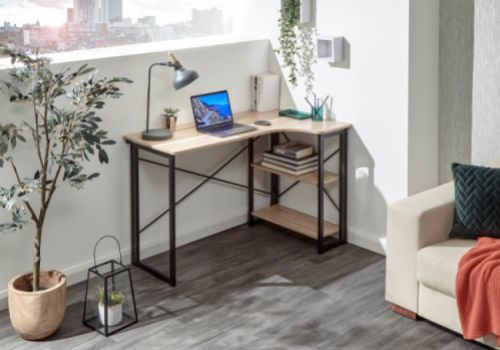 GFW Bramwell Folding Corner Desk Right