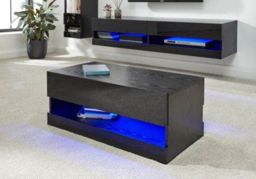 GFW Galicia Black Gloss LED Coffee Table