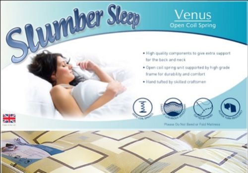 Time Living Slumber Sleep Venus 4ft6 Double Open Coil Spring Mattress BUNDLE DEAL