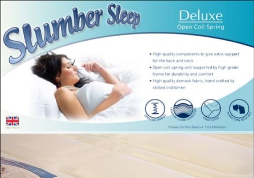 Time Living Slumber Sleep Deluxe 4ft6 Double Open Coil Spring Mattress BUNDLE DEAL
