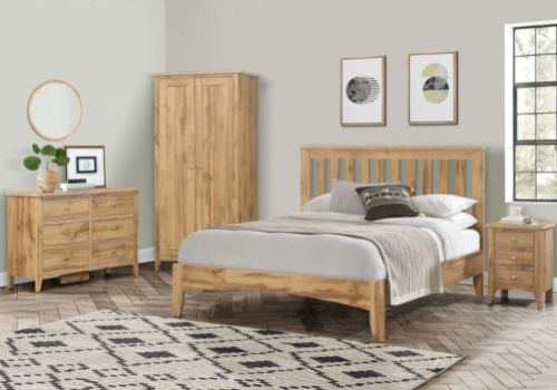 Birlea Hampstead Oak Finish 4ft6 Double Bed Frame