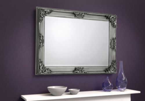 Julian Bowen Rococo Wall Mirror In Pewter