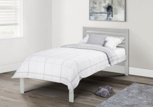 Julian Bowen Slocum 3ft Single Light Grey Wooden Bed Frame