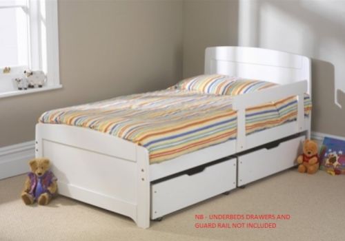 Friendship Mill Rainbow White 3ft by 5ft9 SHORT Single Wooden Bed Frame