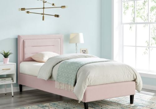 Limelight Picasso 3ft Single Pink Fabric Bed Frame