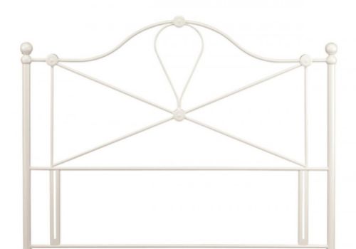 STORE CLEARANCE Serene Lyon 4ft6 Double Ivory Gloss Metal Headboard