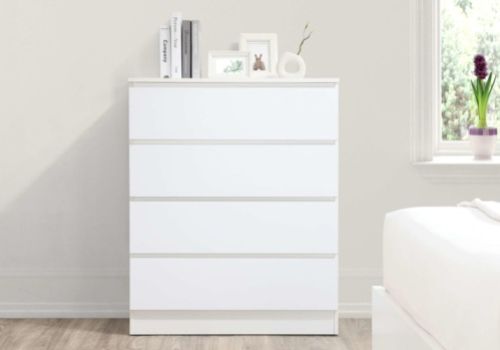 Birlea Oslo White 4 Drawer Chest