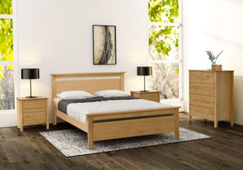 Limelight Taurus 4ft6 Double White Wooden Bed Frame With Low Foot