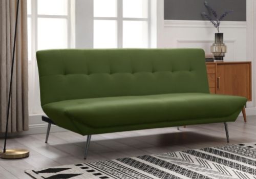 Limelight Astrid Sofa Bed In Olive Green Fabric