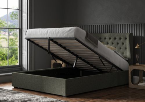 Emporia Hampstead 5ft Kingsize Grey Fabric Ottoman Bed