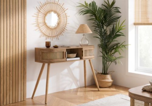 Birlea Noah Rattan Console Table