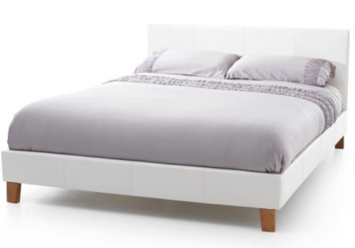Serene Tivoli 6ft Super Kingsize White Faux Leather Bed Frame