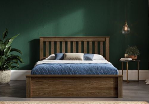 Emporia Monaco 6ft Super Kingsize Warm Oak Ottoman Bed Frame