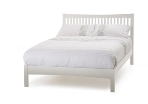 STORE CLEARANCE Mya Opal White 4ft6 Double Wooden Bed Frame