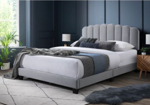 Flintshire Hope 5ft Kingsize Grey Fabric Bed Frame