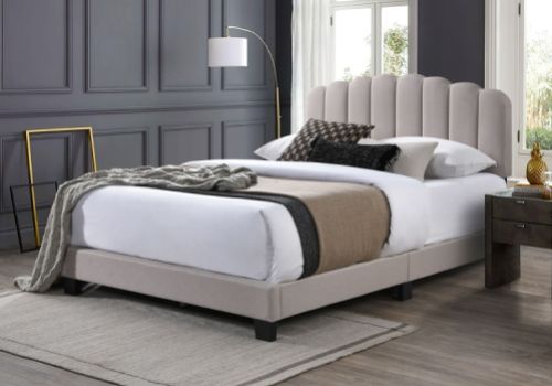 Flintshire Hope 4ft6 Double Pebble Fabric Bed Frame
