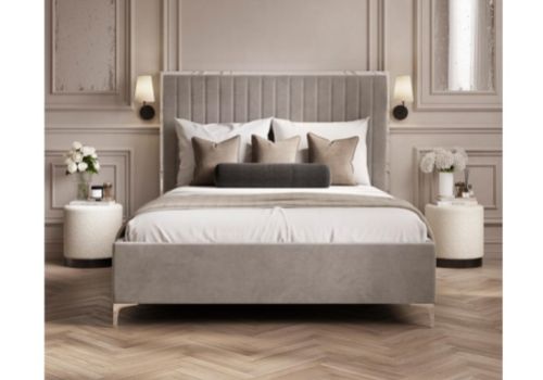 LPD Berkeley 4ft6 Double Mink Grey Fabric Bed Frame