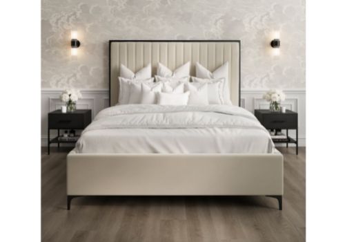 LPD Berkeley 6ft Super Kingsize Cream Fabric Bed Frame