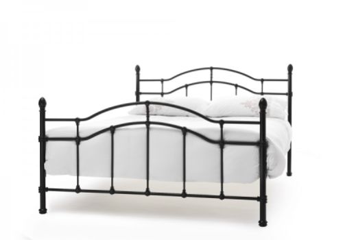 Serene Paris 4ft Small Double Black Metal Bed Frame