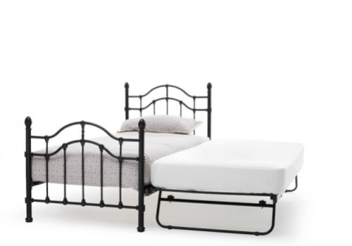 Serene Paris 3ft Single Black Metal Guest Bed Frame