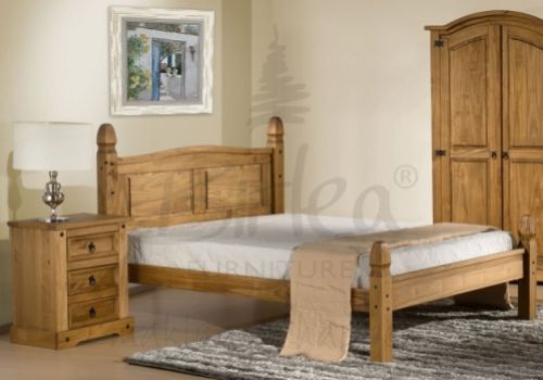 Birlea Corona 4ft Small Double Pine Bed Frame with Low Footend