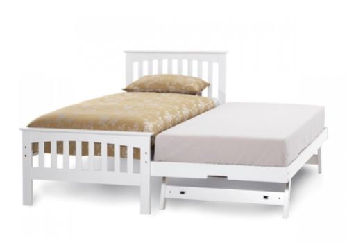 Serene Amelia 3ft Single White Wooden Guest Bed Frame