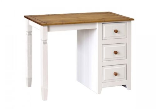 Core Capri White Single Pedestal Dressing Table