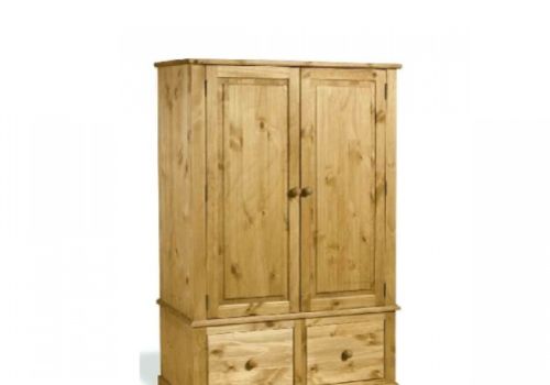 Core Cotswold 2 Door 2 Drawer Pine Wardrobe