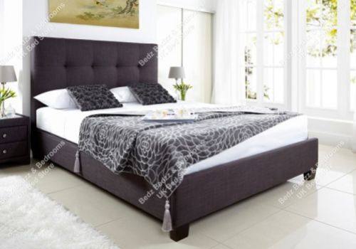 Kaydian Walkworth 4ft6 Double Slate Fabric Ottoman Storage Bed