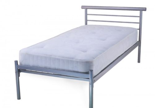 Metal Beds Contract Mesh 2ft6 (75cm) Small Single Silver Metal Bed Frame