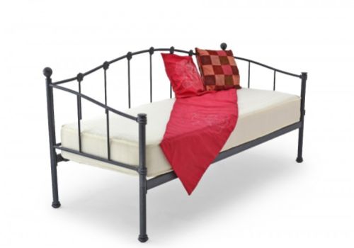 Metal Beds Paris 2ft6 (75cm) Small Single Black Metal Day Bed
